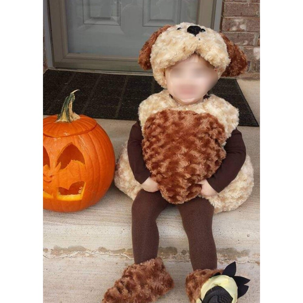 Underwraps Belly Babies Puppy Dog Toddler Costume Plush Swirl Fur 2T 3T Large